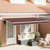 vidaXL Skrovita tenda Smeđa i bijela 400x200 cm 400 x 200 cm 4x2 m Cijene