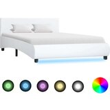  Za krevet od umjetne kože LED bijeli 140 x 200 cm Cijene