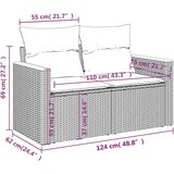  6-dijelni set vrtnih sofa s jastucima crni od poliratana | shoptok.hr