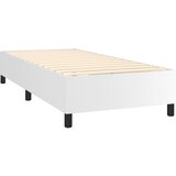 Krevet s oprugama i madracem bijeli 90 x 190 cm od umjetne kože | shoptok.hr