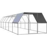 vidaXL Zunanji kokošnjak 3x12x2 m pocinkano jeklo Cene