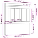  Uzglavlje za krevet 106 x 4 x 100 cm od masivne borovine | Eponuda.ba