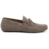 Duca di Morrone Mokasini & Jadralni čevlji Edoardo - Suede Taupe Kostanjeva Cene