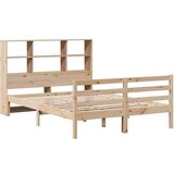 vidaXL Knjižna postelja brez vzmetnice 135x190 cm trdna borovina | Shoptok.si