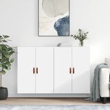 vidaXL Stenska omarica 2 kosa bela 69,5x34x90 cm | Shoptok.si