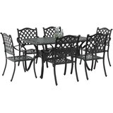  Set od 4 Crna Lijevani aluminij 6-sjedalni Višenamjenski | shoptok.hr