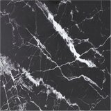 Stolna ploča crna 60 x 60 cm 6 mm staklena s mramornim uzorkom | shoptok.hr