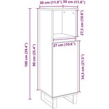 vidaXL Kupaonski ormarić boja hrasta 30x30x100 cm konstruirano drvo | shoptok.hr