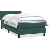 Box Spring krevet s madracem tamnozeleni 80x220 cm baršun | shoptok.hr