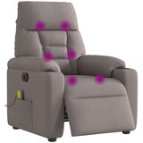 vidaXL Električni masažni naslanjač taupe blago | Shoptok.si