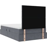 vidaXL Krevet s prostorom za pohranu s LED-om Tamno siva 120 x 200 cm | shoptok.hr