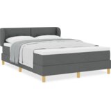 vidaXL okvir kreveta s madracem tamno siva 140x190 cm tkanina | shoptok.hr