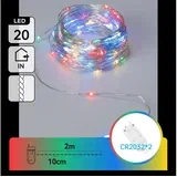 LED božićni niz 20xLED/2xCR2032 2m višebojan
