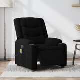 vidaXL Električni masažni naslanjač črno blago | Shoptok.si