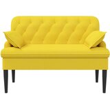  Ljubavni kauč s gumbima Svijetlo žuta 111 x 68 x 80 cm Tkanina | Eponuda.com