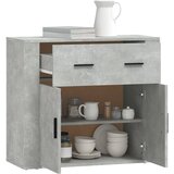  Komoda siva boja betona 80 x 33 x 70 cm od konstruiranog drva | shoptok.hr