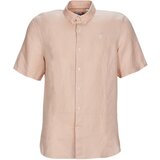 Timberland Srajce s kratkimi rokavi SS Mill River Linen Shirt Slim Rožnata Cene