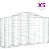  Lučne gabionske košare 5 kom 200x30x100/120cm pocinčano željezo | shoptok.hr