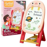 Dvostrana magnetska ploča za igru ​​Penguin, set dodataka, 56 komada, ružičasta | shoptok.hr
