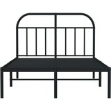 Metalni okvir za krevet s uzglavljem crni 120x200 cm | shoptok.hr