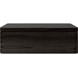  Drvena kutija s poklopcem crna 40x30x13 cm puno drvo bor | shoptok.hr