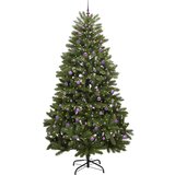 vidaXL Umjetno božićno drvce S LED lampica Zelena 270 cm PVC i metal | shoptok.hr