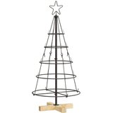 vidaXL Božićno drvo u obliku čunja s stalakom Crna 90 cm Čelik | shoptok.hr