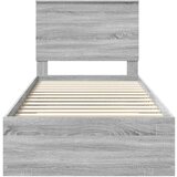  Konstrukcija postelje Siva Sonoma in srebrna 75 x 190 cm, (5000104087) | Shoptok.si