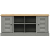  Klupa za cipele VIGO siva 106 x 35 x 40 cm od masivne borovine | shoptok.hr