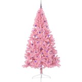 vidaXL Umjetna preddekorirana božićna jelka Roza 240 cm PVC | Shoptok.si