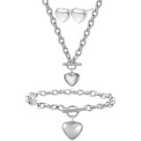  Set Simple Heart - Srebrna KP34205 Cijene