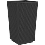vidaXL Vrtna korita 2 kosa črna 32,5x32,5x57 cm PP | Shoptok.si
