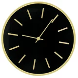 Okrugli Stenska ura Savona (premer: 30 cm, črna in zlata barva)