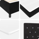  Box Spring Postelja z Vzmetnico Črna 90x200 cm Žamet, (22050478) | Shoptok.si