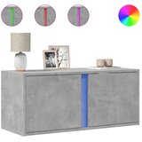  Zidni TV ormarić s LED svjetlima siva boja betona 80x31x35 cm | Eponuda.com