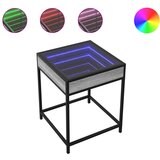 Maison Chic Klubska mizica - kavna mizica - Nizka mizica z neskončnimi LED siva sonoma 40x40x51 cm, (21752130) Cene