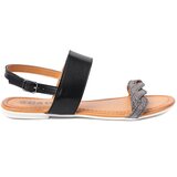 Shelvt Black sandals with a decorative strap Cene
