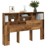 vidaXL Vzglavna omarica starinski les 160x19x103,5 cm inženirski les | Shoptok.si