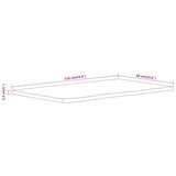  Kupaonska radna ploča 110x60x2,5 cm pravokutna od drva bagrema | shoptok.hr