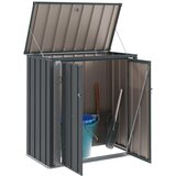 Kutija za spremanje u vrtu Crna 101,5 x 57 x 100,5 cm Čelik | shoptok.hr