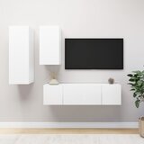 vidaXL 4-dijelni set TV ormarića bijeli od iverice Cijene