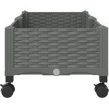  Vrtni saksija s kotačima Svjetlosiva 80 x 40 x 33 cm PP | Eponuda.com
