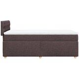  Krevet s oprugama i madracem tamnosmeđi 100 x 200 cm od tkanine | shoptok.hr