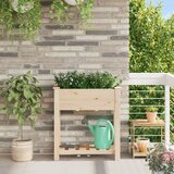 vidaXL Sadeći i saksije Prirodno drvo Drvo s oblogom 71 x 37 x 76.5 cm | shoptok.hr