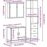vidaXL 3-dijelni set kupaonskog namještaja boja smeđeg hrasta drveni | shoptok.hr
