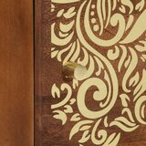  Noćni ormarići Smeđa Masivno drvo Srednji Ukrasni detalji | shoptok.hr