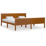 vidaXL Posteljni okvir medeno rjav iz trdne borovine 180x200 cm, (20684792) Cene