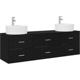  Set ormarića za kupaonicu 3 kom. Crna 62,5 x 44,5 x 50 cm | shoptok.hr