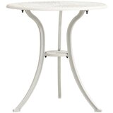 The Living Store Vrtna miza bela 62x62x65 cm liti aluminij - Vrtna Miza, (21481099) Cene