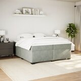  Krevet s oprugama i madracem svjetlosivi 200x200 cm baršunasti | shoptok.hr